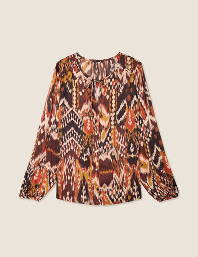 Blouse manches longues noir femme