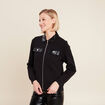 Gilet zippé manches longues noir femme