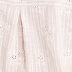 Chemise ample courte avec broderie marron chocolat femme