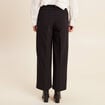 Pantalon droit 7/8&egrave;me taille haute noir femme