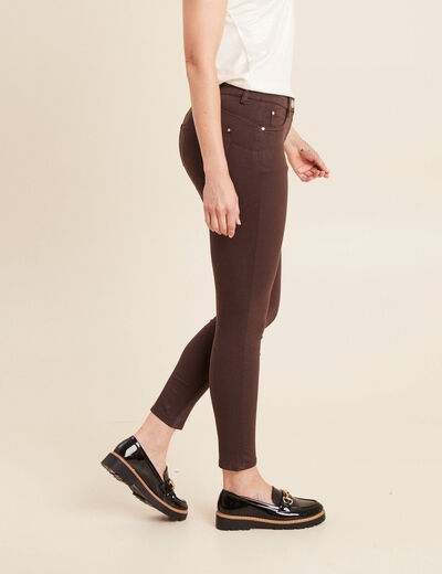 Pantalon magique Le L&eacute;ger coupe ajust&eacute;e marron fonc&eacute; femme