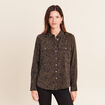 Chemise manches longues vert femme