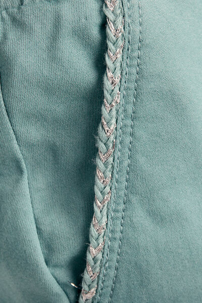 Pantalon jogger 7/8ème bleu canard femme