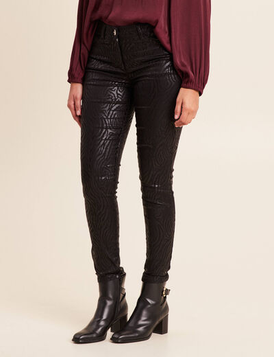 Pantalon magique Le L&eacute;ger enduit noir femme