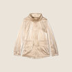 Parka courte m&eacute;tallis&eacute;e beige femme