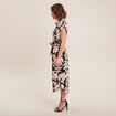 Robe midi droite ceinturée noir femme
