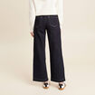 Jean large &agrave; pont denim brut femme