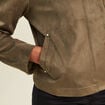 Veste ample col montant doubl&eacute;e vert kaki femme
