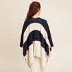 Poncho avec poches bleu foncé femme