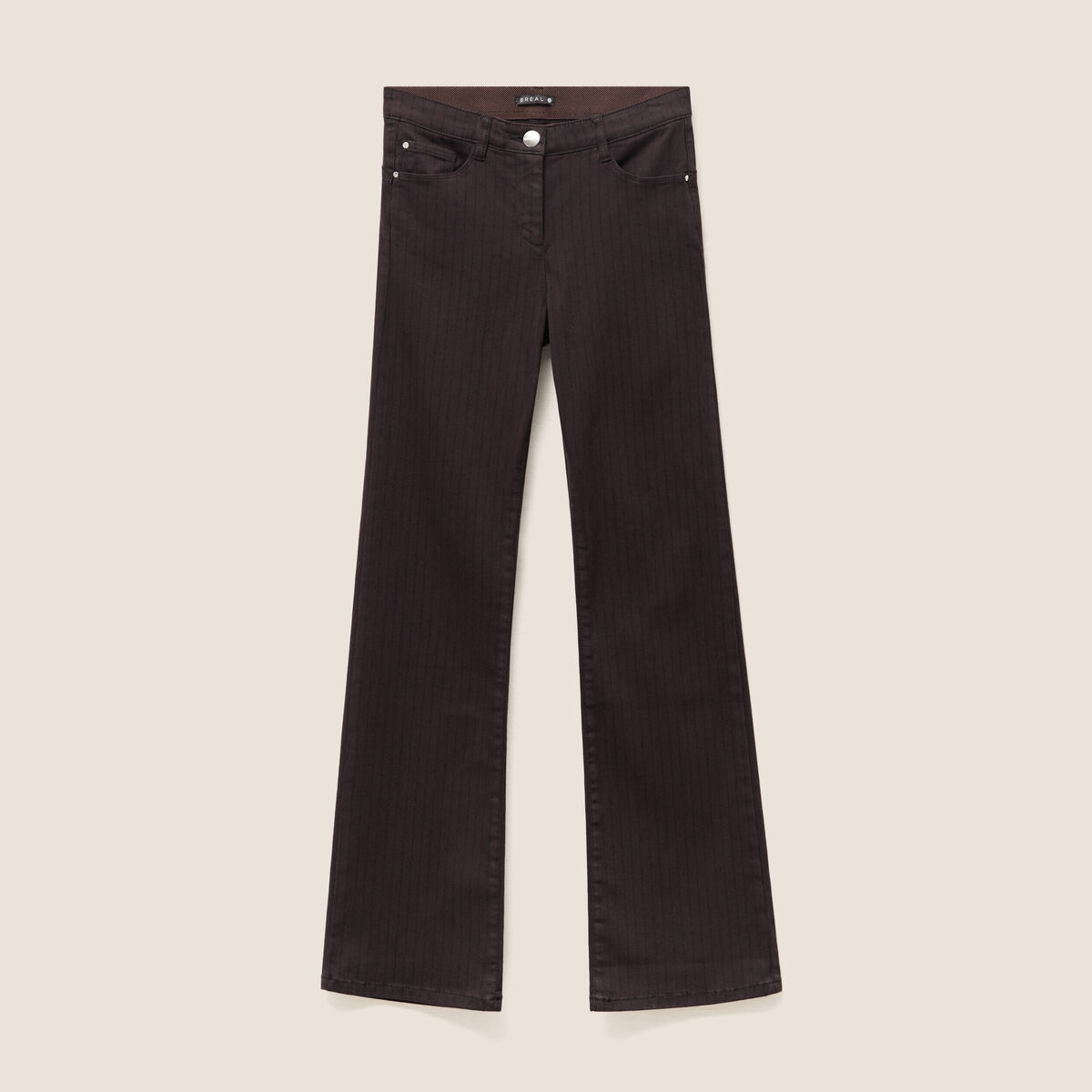 Pantalon magique L'Unique coupe bootcut marron fonc&eacute; femme