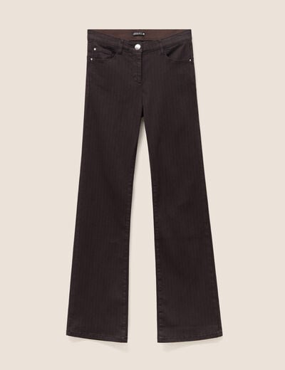 Pantalon magique L'Unique coupe bootcut marron fonc&eacute; femme