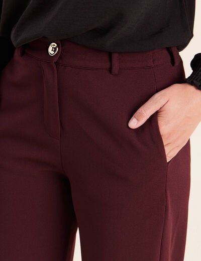 Pantalon bordeaux femme