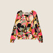 Pull manches longues multicolore femme