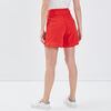 Short evase taille haute rouge femme