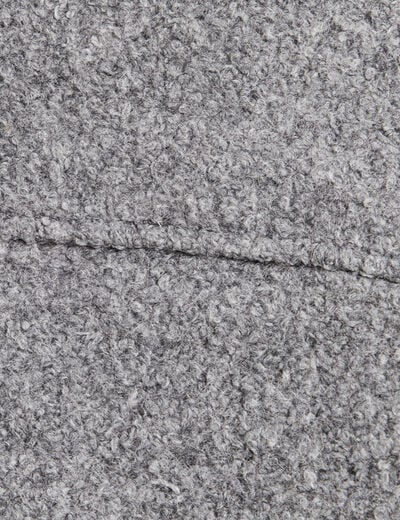 Manteau doubl&eacute; col montant gris clair femme