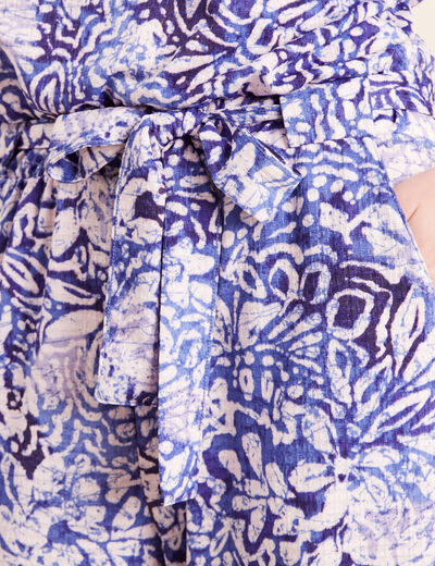 Combinaison pantalon droite bleu femme