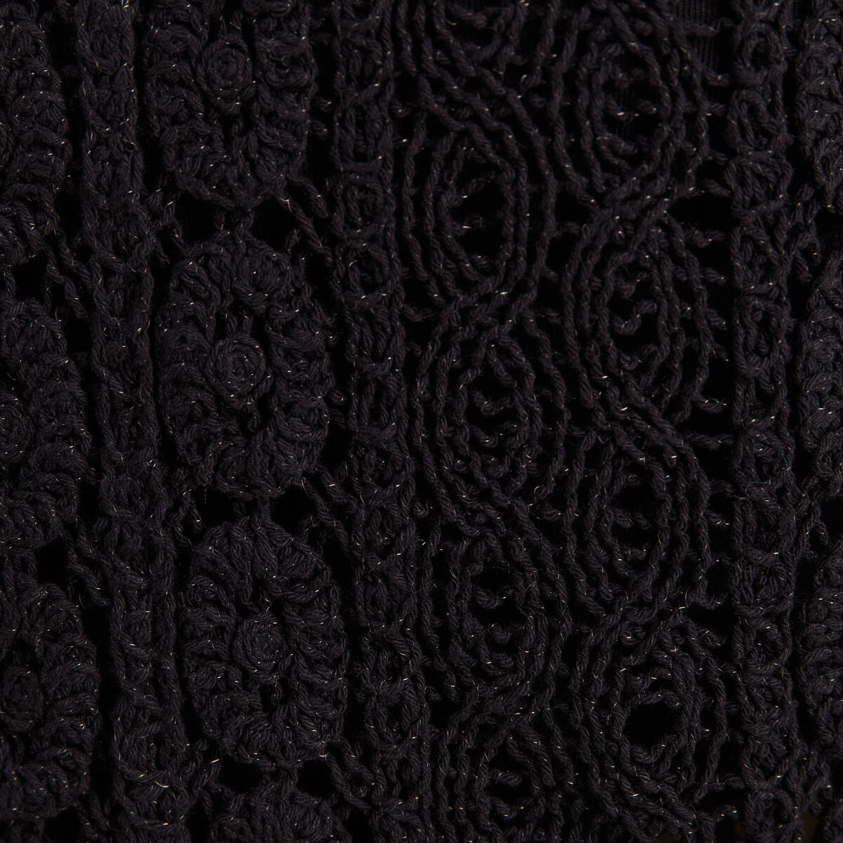 Débardeur macramé noir femme