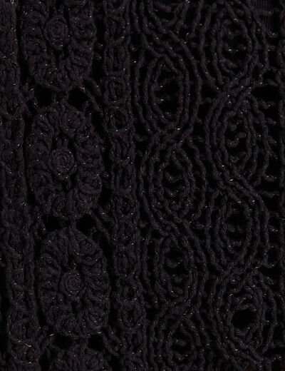 Débardeur macramé noir femme