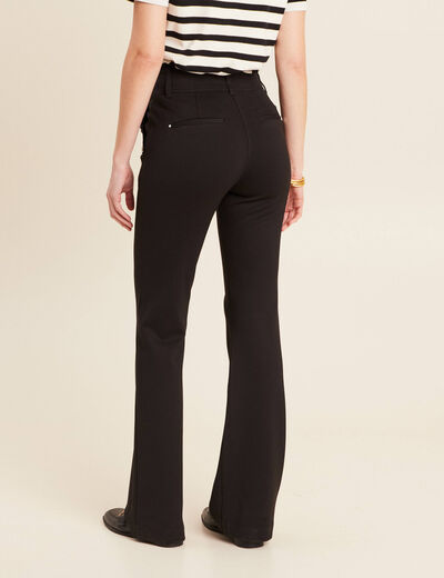 Pantalon bootcut à pont noir femme