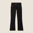 Jean bootcut taille basculée denim noir femme