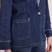 Veste tailleur en jean denim brut femme