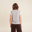 Pull sans manches ecru femme