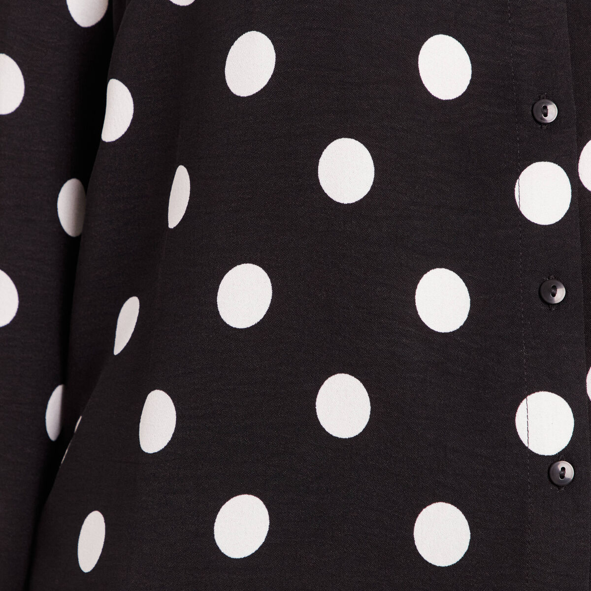 Chemise fluide manches longues noir femme