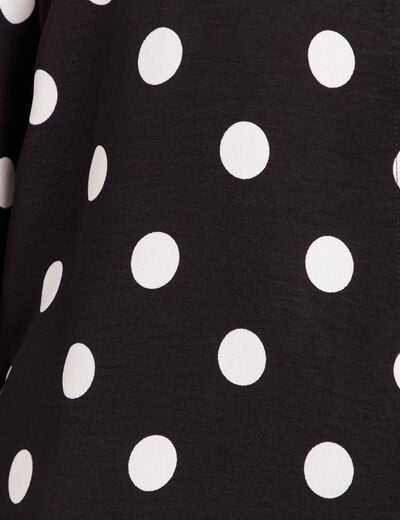 Chemise fluide manches longues noir femme