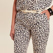 Pantalon à ceinture sable femme