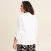 Veste esprit tailleur cascade ecru femme
