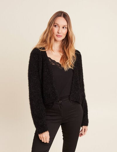 Gilet manches longues noir femme