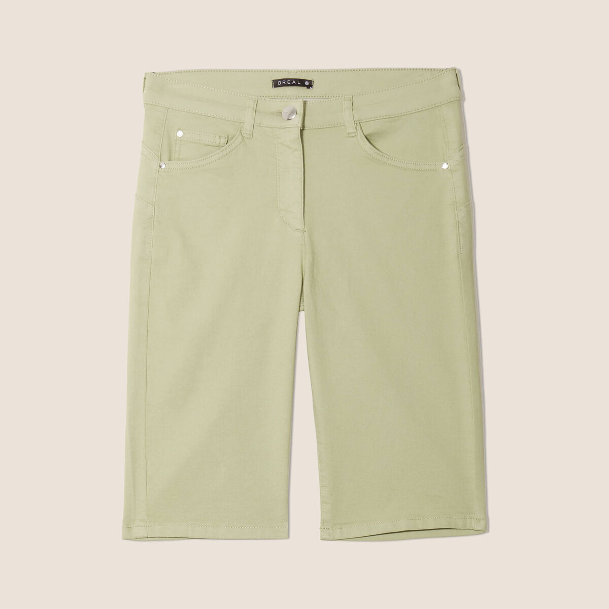 Bermuda magique Le L&eacute;ger vert olive femme