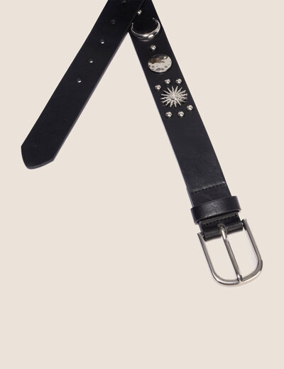 Ceinture large noir femme