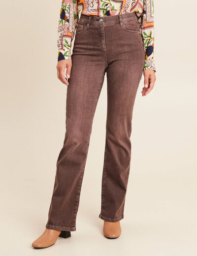 Jean magique L'Unique coupe bootcut marron clair femme