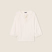 Blouse manches 3/4 ecru femme