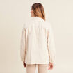 Surchemise boutonnée ivoire femme