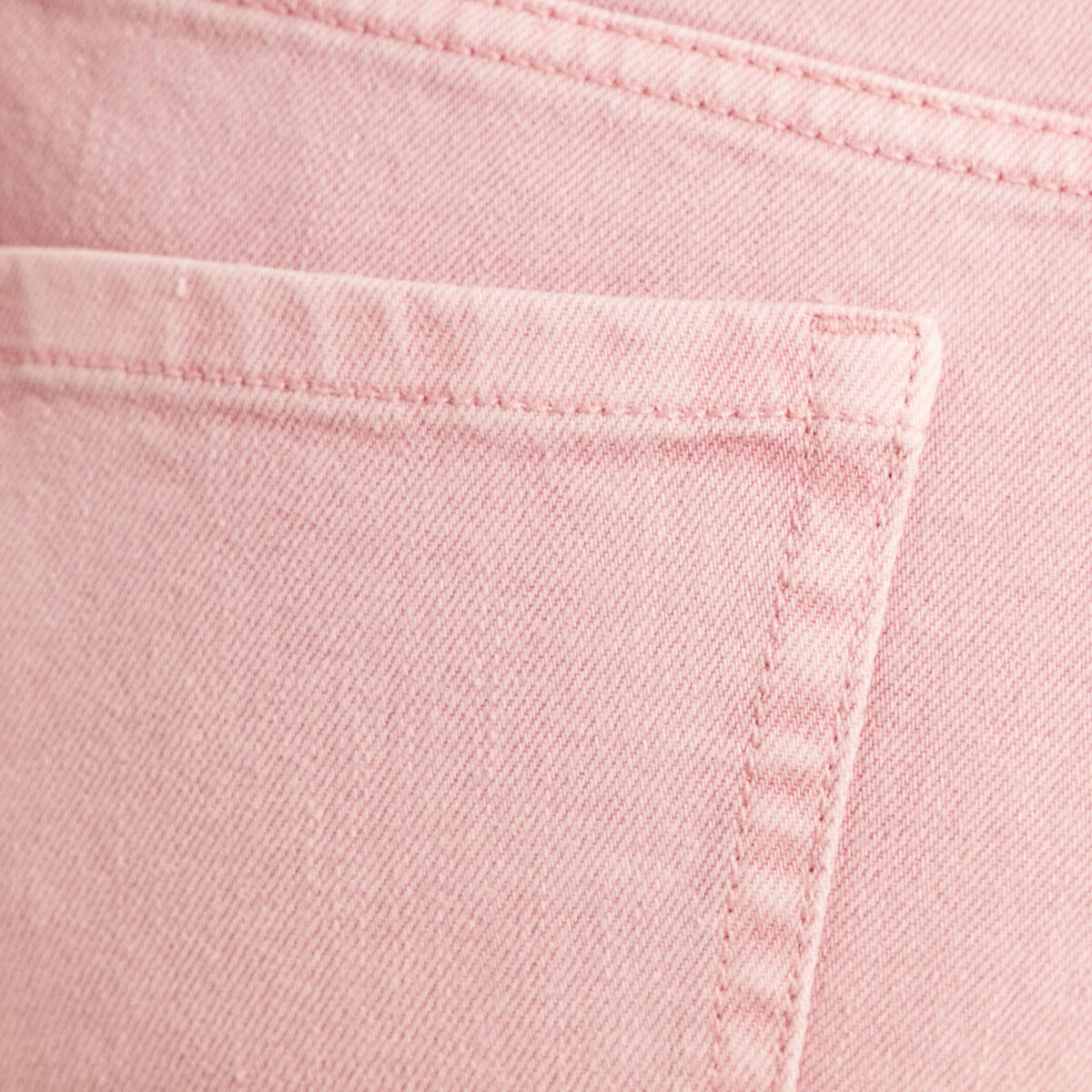 Jean coupe large 7/8&egrave;me taille haute rose femme