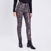 Pantalon ajusté réversible noir femme