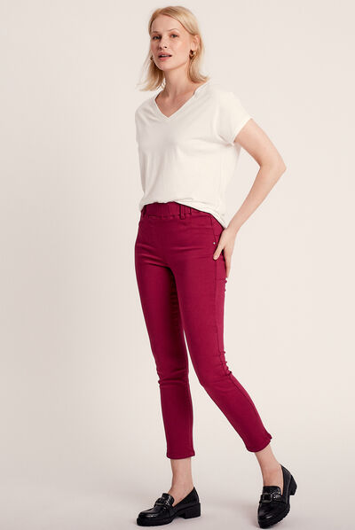 Tregging taille standard rouge foncé femme