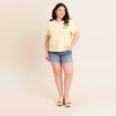 T-shirt droit manches courtes multicolore femme