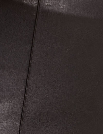 Legging 7/8&egrave;me similicuir noir femme