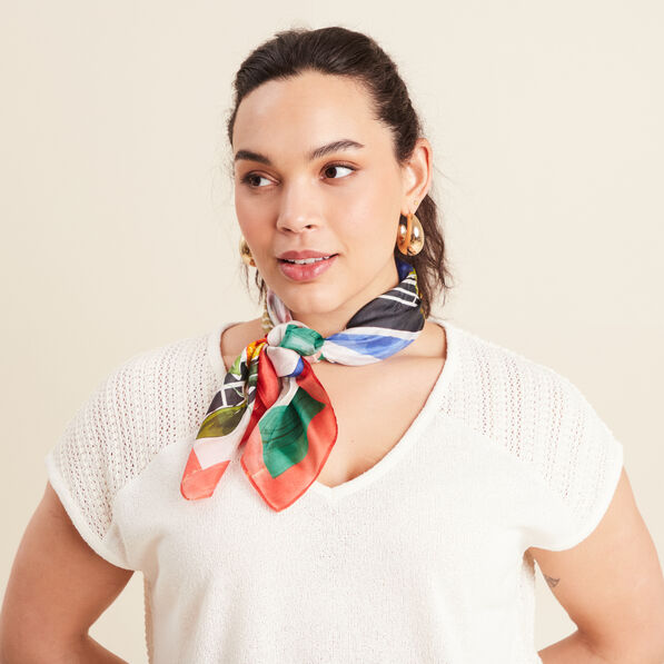 foulard 100 soie multicolore femme Foulard 100% soie multicolore femme
