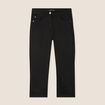 Pantacourt droit taille standard noir femme