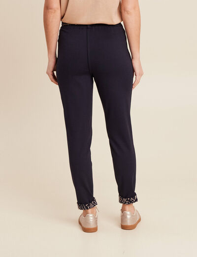 Pantalon jogging réversible bleu foncé femme