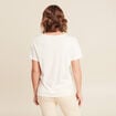 T-shirt manches courtes ecru femme