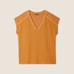 T-shirt manches courtes camel femme