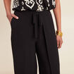 Pantalon coupe large portefeuille noir femme