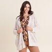 Gilet ajouré manches 3/4 ecru femme