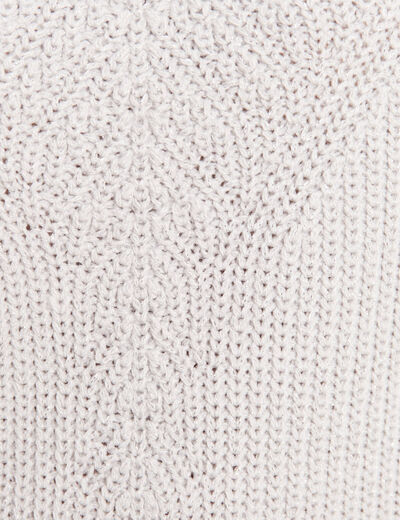 Pull manches longues gris clair femme