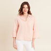 Chemise manches 3/4 orange femme